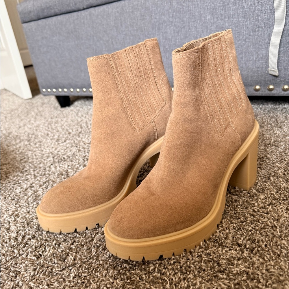 Tan Suede Ankle Boots